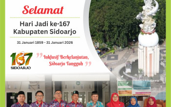 Pemdes Kletek Kecamatan Taman Kabupaten Sidoarjo Mengucapkan Selamat Hari Jadi Kabupaten Sidoarjo Ke-167