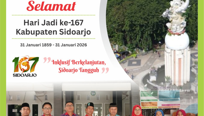 Pemdes Kletek Kecamatan Taman Kabupaten Sidoarjo Mengucapkan Selamat Hari Jadi Kabupaten Sidoarjo Ke-167