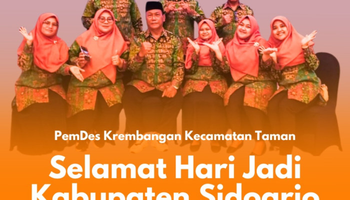 Pemdes Krembangan Mengucapkan Selamat Hari Jadi Kabupaten Sidoarjo Ke-167 Tahun