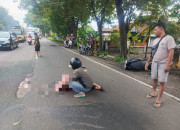 Motor Oleng Usai Hantam Jalan Berlubang Di Balongbendo, Pengendara Pcx Alami Luka Berat