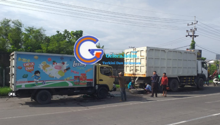 Kecelakaan Maut Di Exit Tol Krian–Gresik, Sopir Truk Box Meninggal Dunia