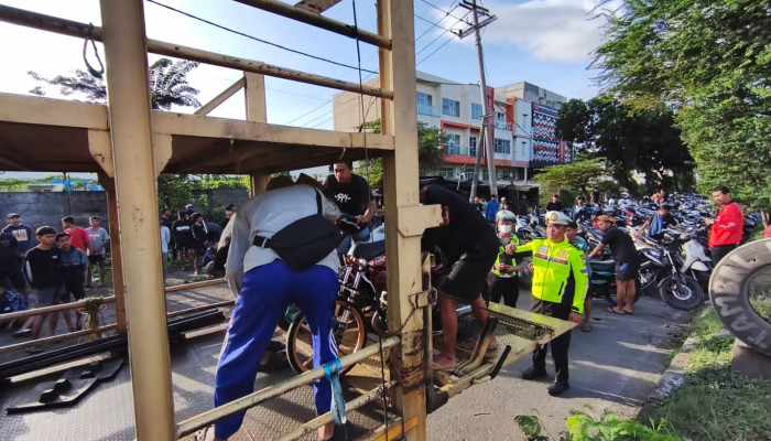 Resahkan Warga, Ratusan Remaja Terjaring Operasi Balap Liar Di Arteri Porong