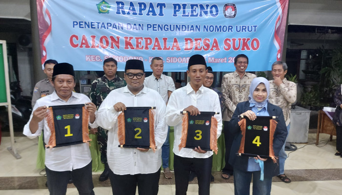 Menuju 24 Mei 2026, Pilkades Suko Sukodono Resmi Tetapkan Empat Kontestan