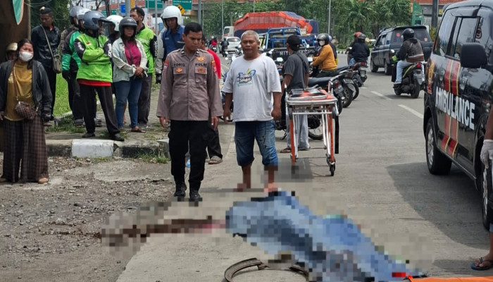 Ledakan Ban Truk Gegerkan Jalur A Yani Sebelum Flyover Aloha, Satu Korban Meninggal