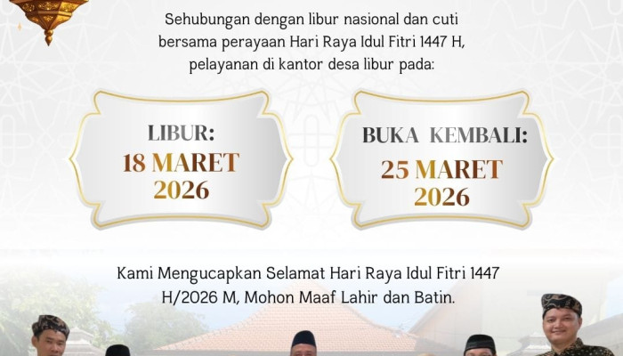 Pelayanan Pemdes Pertapan Maduretno Libur Lebaran Dan Hari Raya Nyepi, Masyarakat Tetap Bisa Mendapatkan Pelayanan Saat Membutuhkan