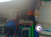 Kebakaran Stan Selep Kelapa Di Pasar Sukodono, Api Diduga Berasal Dari Kebocoran Lpg