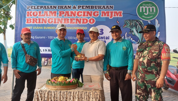 Bumdes Mjm Bringinbendo Resmikan Kolam Pemancingan, Dongkrak Pad Dan Gerakkan Umkm Desa