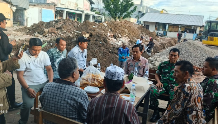Tasyakuran Dan Peletakan Batu Pertama,Koramil Sedati Kawal Pembangunan Gerai Koperasi Desa Merah Putih Sedati Agung