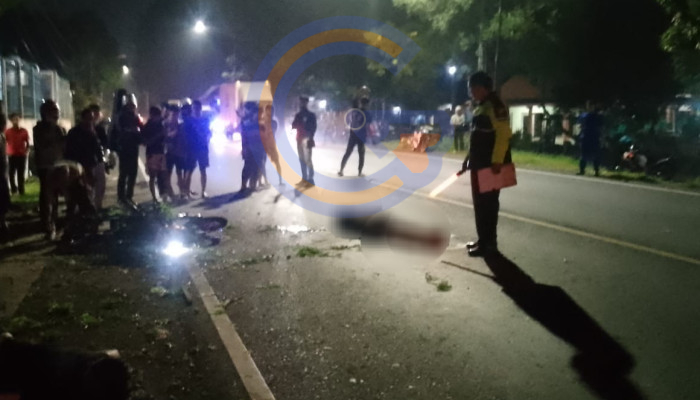 Honda Crf Oleng Di Jalan Raya Bakungtemenggungan, Dua Orang Meninggal Dunia