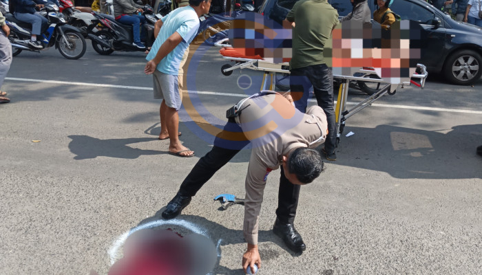 Laka Maut Krian Sidoarjo, Seorang Pengendara Beat Meregang Nyawa Di Tkp