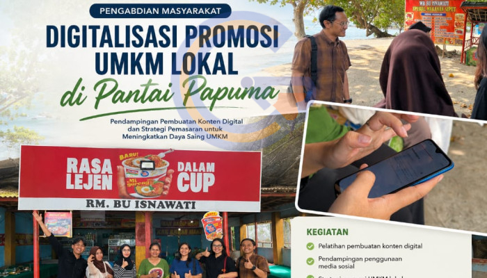 Pengabdian Masyarakat Di Kawasan Wisata Papuma Bantu Umkm Melek Media Sosial