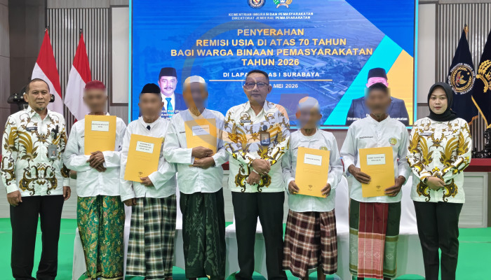 Lansia Binaan Lapas Kelas I Surabaya Terima Remisi Khusus, Wujud Kepedulian Kemanusiaan