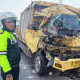 Sopir Tewas Usai Truk Bermuatan Bata Ringan Tabrak Kendaraan Misterius Di Bypass Krian