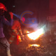 Tungku Oli Terbakar Di Kletek Taman, Petugas Pmk Berhasil Cegah Api Meluas