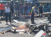 Diduga Kurang Hati-Hati Saat Mendahului, Pengendara Motor Tewas Terlindas Truk Di Jalan Raya Gilang
