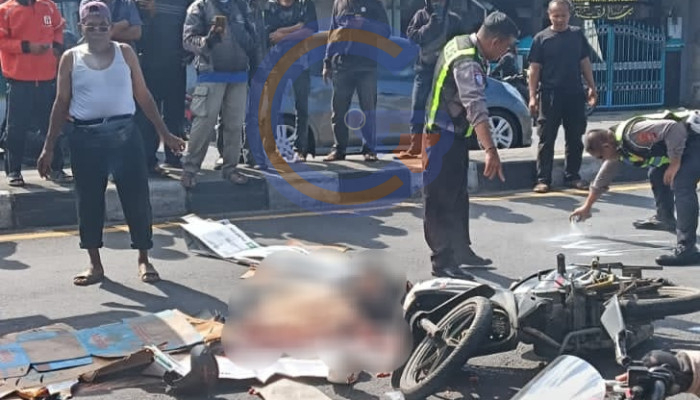 Diduga Kurang Hati-Hati Saat Mendahului, Pengendara Motor Tewas Terlindas Truk Di Jalan Raya Gilang
