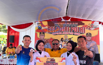 Tim Beladiri Polres Ngawi Raih Dua Medali Pada Kejuaraan Beladiri Polri Kapolda Jatim Cup 2026