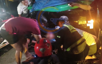 Hilang Kendali, Pemotor CBR Terluka Setelah Tabrak Pikap di Jalan Raya Gilang Taman 2 20260707 095904
