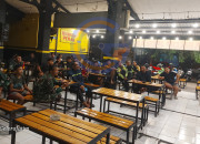 Koramil 0816/14 Taman Gelar Nobar Kebangsaan Bersama Polsek Dan Warga, Prancis Kalahkan Maroko 2-0