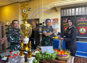Danramil 0816/18 Sedati Beri Kejutan Ke Polsek Sedati Di Hari Bhayangkara Ke-80, Bawa Nasi Tumpeng Pererat Sinergitas Tni-Polri