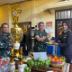 Danramil 0816/18 Sedati Beri Kejutan Ke Polsek Sedati Di Hari Bhayangkara Ke-80, Bawa Nasi Tumpeng Pererat Sinergitas Tni-Polri