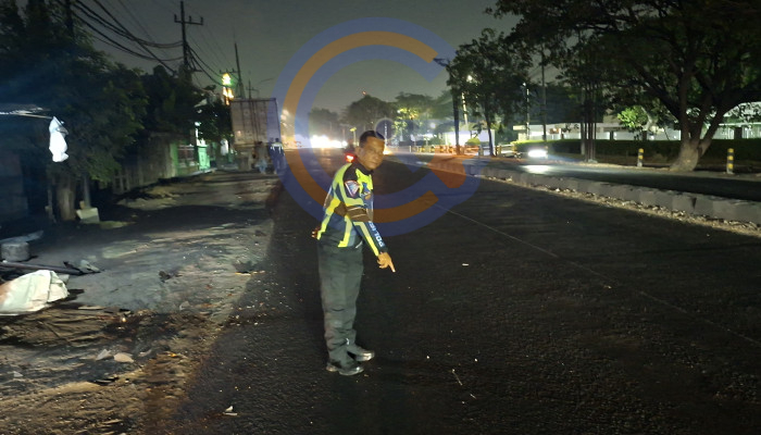 Kecelakaan Di Depan Pt Trias Sentosa Krian, Pengendara Honda Blade Alami Patah Tulang Rahang Dan Hidung