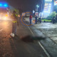 Truk Keluar Spbu Terlibat Kecelakaan Dengan Motor, Satu Korban Jalani Perawatan