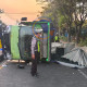 Evakuasi Tiga Jam, Truk Terguling Di Trosobo Sempat Lumpuhkan Arus Lalu Lintas