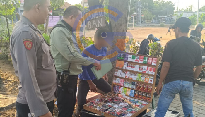 Reskrim Polsek Gedangan Gencarkan Penindakan Rokok Ilegal Di Desa Ganting