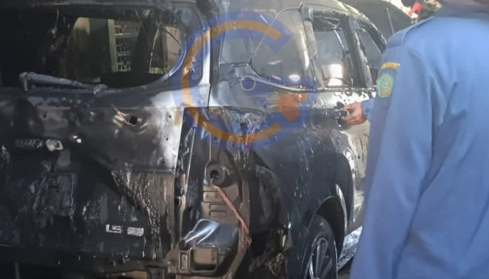 Kebakaran Mobil Di Tarik Sidoarjo Diduga Akibat Korsleting Listrik
