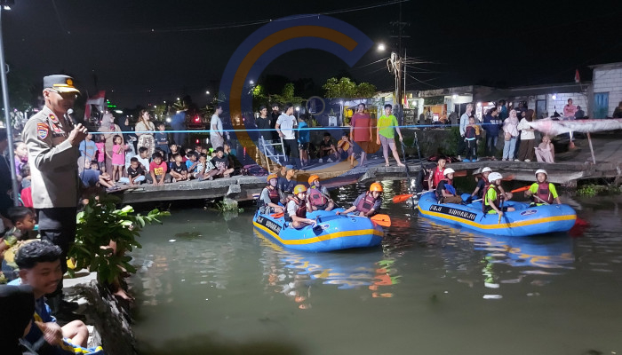 Lomba Dayung Kapolsek Taman Cup Meriahkan Hut Ri Ke-81, Warga Tanjunganom Adu Ketangkasan