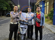 Sepeda Motor Hasil Curian Ditemukan Saat Patroli, Satlantas Polresta Sidoarjo Kembalikan Ke Pemilik