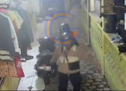 Motor Gagal Dinyalakan, Terduga Pelaku Curanmor Dorong Kendaraan Terekam Cctv