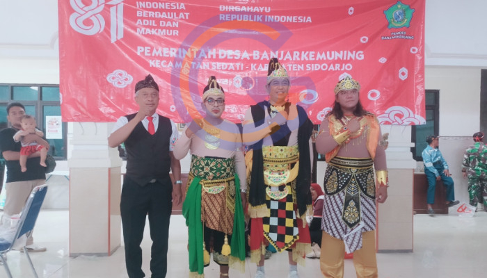 Di Hari Kemerdekaan Republik Indonesia Ke-81 Tahun,Desa Banjar Kemuning Menggelar Upacara Bendera Dan  Karnaval