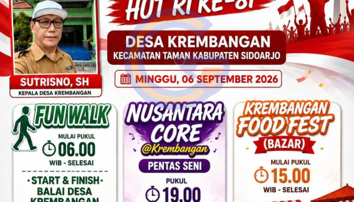 Di Peringatan Hut Ri Ke-81, Kades Krembangan Sutrisno: Jadikan Kemerdekaan Momentum Bangun Desa Dan Perkuat Persatuan