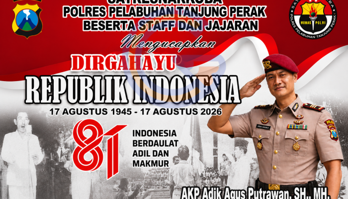 Akp Adik Agus Putrawan: Dirgahayu Ri Ke-81, Bersama Wujudkan Indonesia Berdaulat, Adil, Makmur, Dan Bersih Dari Narkoba