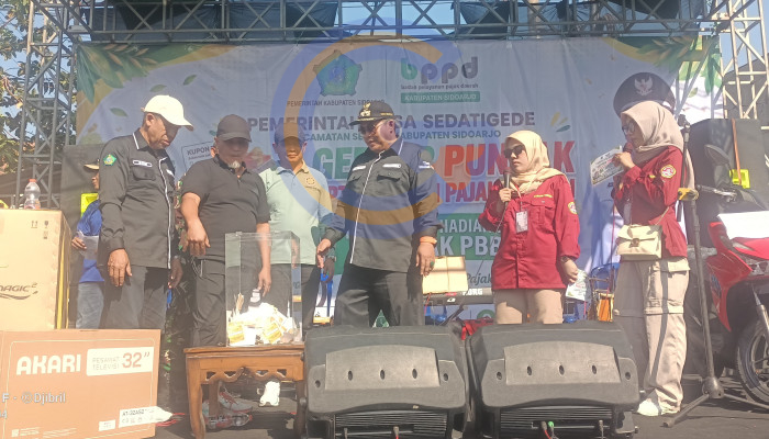 Gebyar Puncak Optimalisasi Pajak Daerah Desa Sedati Gede, Jalan Sehat Dengan Hadiah Utama Sepeda Motor Dan Ratusan Hadiah Disediakan