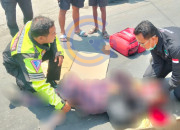 Laka Lantas Depan Resto Toby’S Kalijaten, Pengendara Supra Alami Cedera Otak Berat
