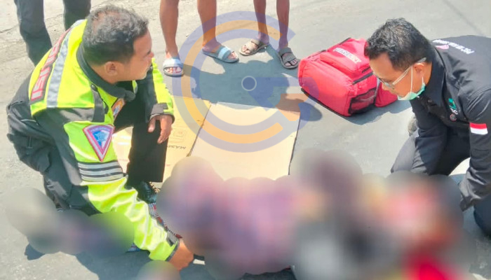 Laka Lantas Depan Resto Toby’S Kalijaten, Pengendara Supra Alami Cedera Otak Berat