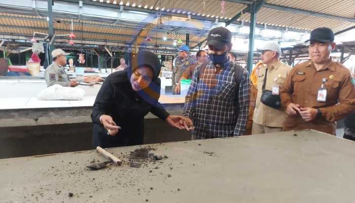 Geram! Mimik Idayana Temukan Dugaan Material Tak Sesuai Spek Di Proyek Pasar Taman