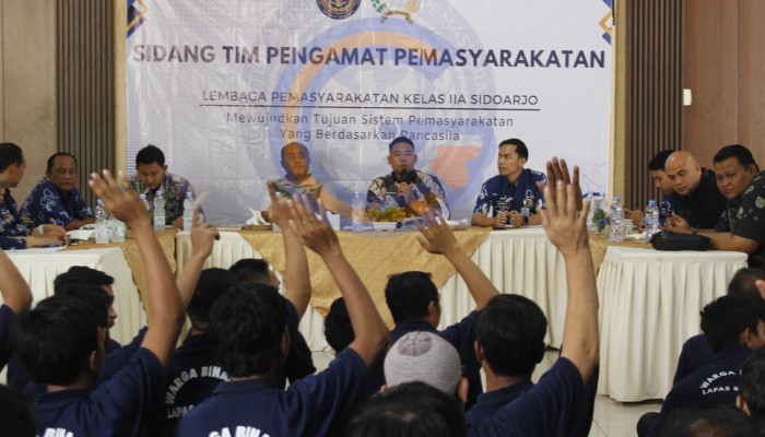 Lapas Kelas Iia Sidoarjo Gelar Sidang Tpp, Bahas Hak Integrasi Hingga Penempatan Tamping
