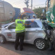 Diduga Rem Blong, Trailer Hantam Kia Picanto Hingga Ringsek Parah Di Kletek Taman