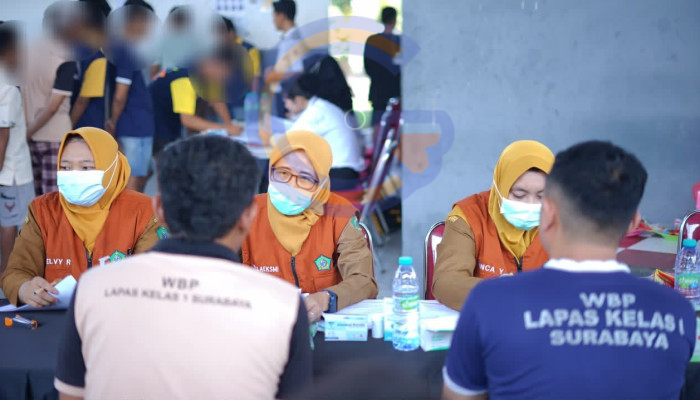 Lapas Kelas I Surabaya Gelar Cek Kesehatan Gratis, 100 Warga Binaan Jalani Pemeriksaan