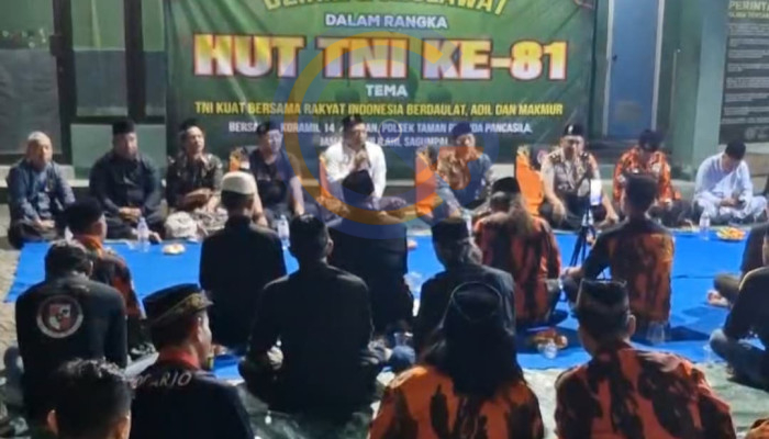 Hut Ke-81 Tni, Koramil Taman Rangkul Tni-Polri, Majelis Dzikir, Pemuda Pancasila Dan Tokoh Agama Dalam Dzikir Dan Sholawat